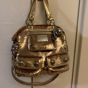 Coach Sequin Gold Purse